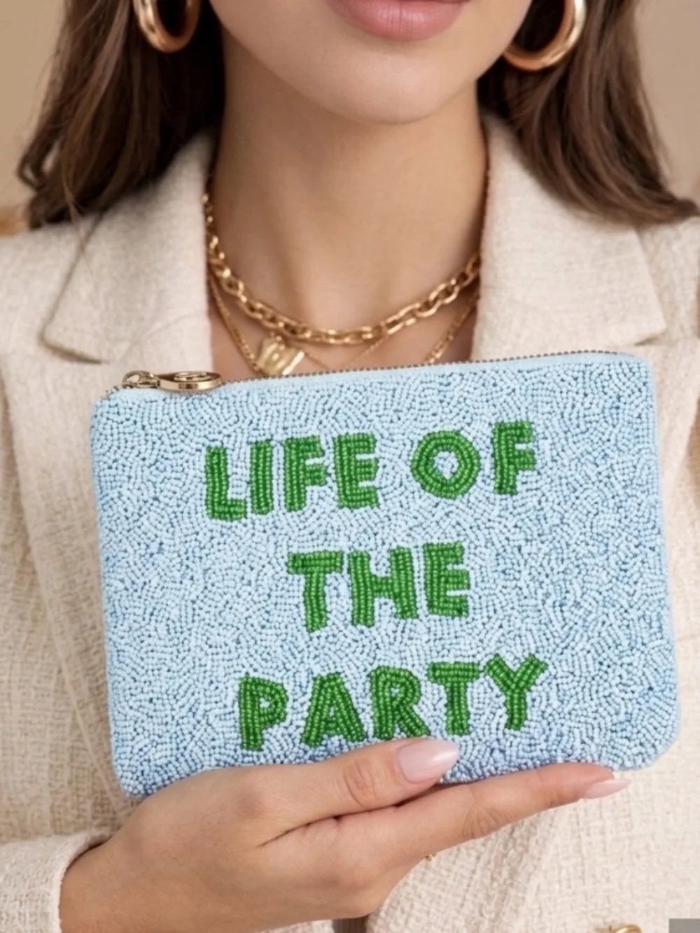 Kate Spade x Target Life of the Party Beaded Clutch NWT 🩵💚